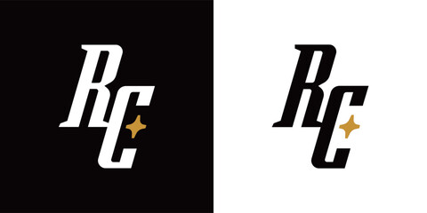 Sleek RC monogram logo with intertwined initials, featuring modern and minimalist design for a trendy, professional look. Ideal for streetwear brands, automotive, content creators, and startups.