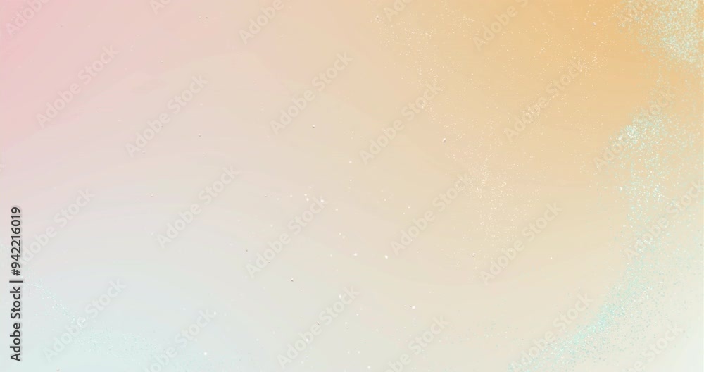 Poster sparkling particles animation on pastel gradient background