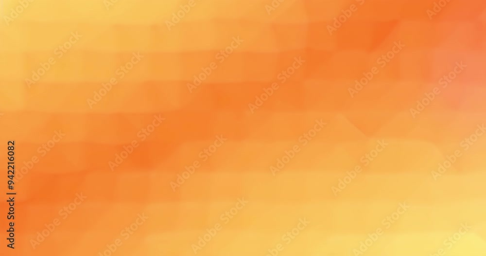 Poster orange and yellow gradient with geometric shapes animating in background