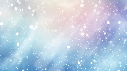 Obraz premium Abstract Winter Background with Snowflakes and Bokeh