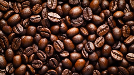 Fototapeta premium A pile of coffee beans that are all brown