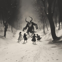 Children find Krampus