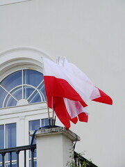 Biało czerwona flaga Polski