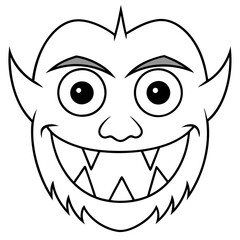 Monster faces set of halloween