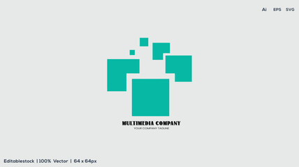 Obraz premium Multimedia company logo