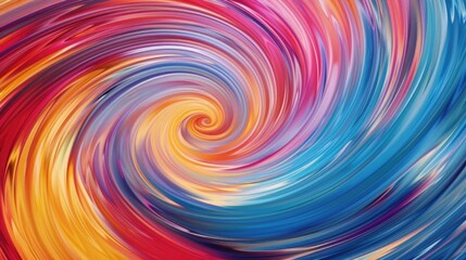 Obraz premium A vibrant swirl of colors creating a dynamic abstract pattern