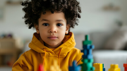 Child Playing With Toys Child With Olive Skin