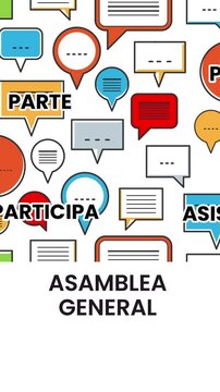 Asamblea general invitaci&oacute;n a asistir participar y opinar video corto redes