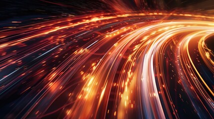 Naklejka premium Abstract light trails