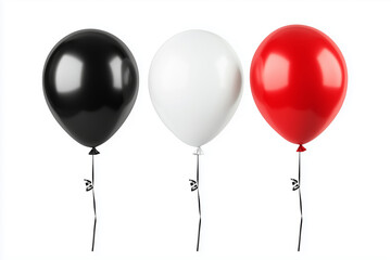 Colorful helium balloons celebrate Black Friday in a festive atmosphere