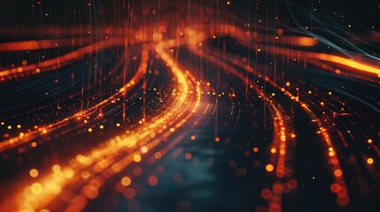 Cascading luminous lines that weave a captivating visual narrative