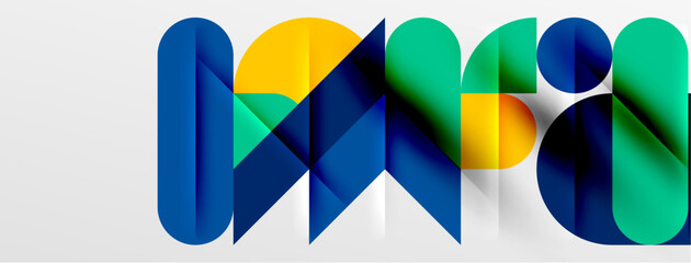 Round shapes, circles and lines minimal geometric background. Vector Illustration For Wallpaper, Banner, Background, Card, Book Illustration, landing page