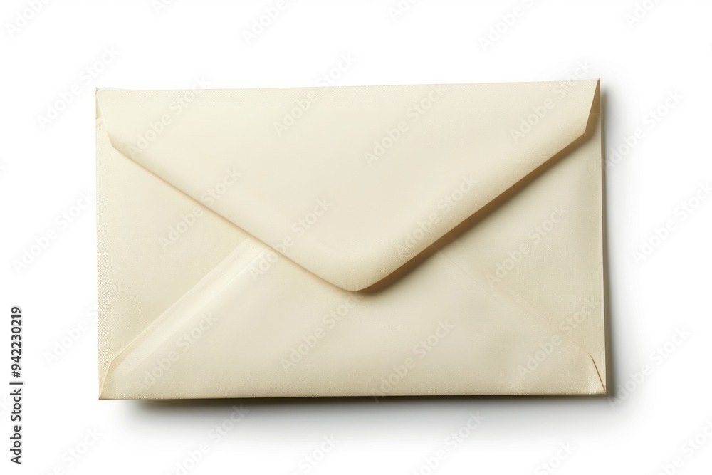Poster an open envelope with a clean white interior, ideal for illustrations of messages, letters or commun