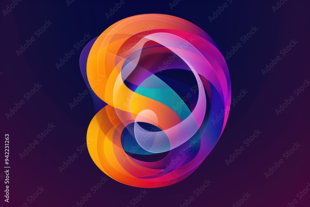 Poster a vibrant and colorful design on a dark background, perfect for representing creativity and imaginat