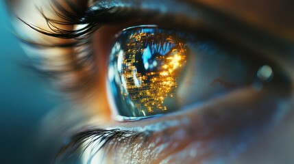 Cityscape Reflected in an Eye
