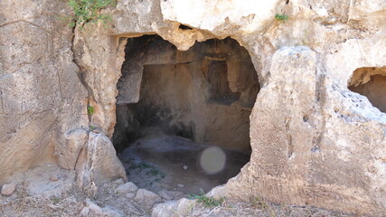 Tombs of the kings in paphos on cypres island