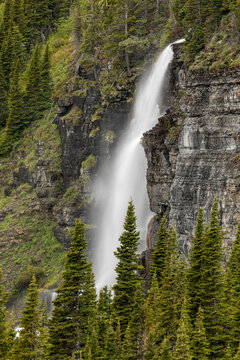 Waterfall, Glacier National Park, Montana.