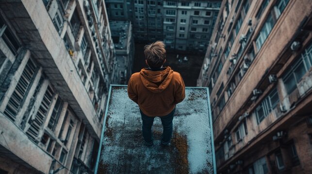 Rooftopper Looking Down