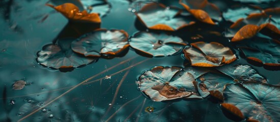 Withered Lotus Leaves In The Pond