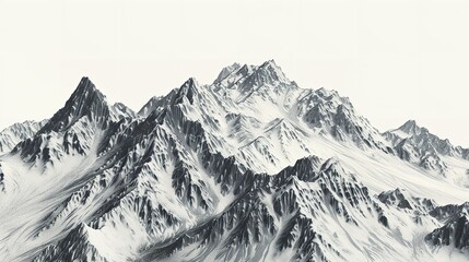 Obraz premium Snow-Covered Mountain Range