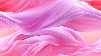 Obraz premium A close-up of a pink and red object with a large amount of flowing fabric at its base