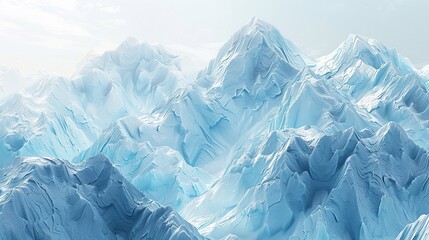 Obraz premium Detailed close-up of icy blue crystals, capturing their intricate structures and the translucent beauty of frozen water.