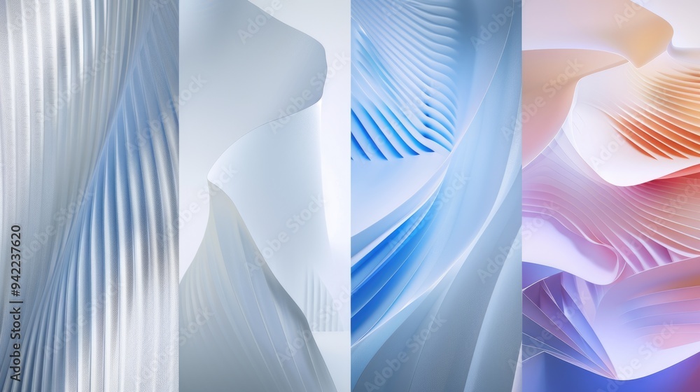 Aufkleber Three abstract design elements in different colors