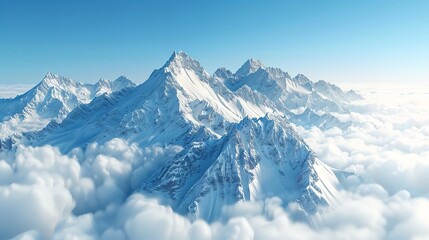 Obraz premium A photo of a majestic mountain range with its peaks covered in snow