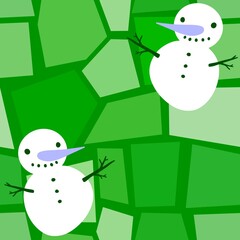 Winter seamless snowman pattern for fabrics and textiles and packaging