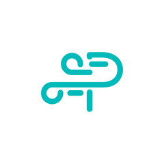 a combination of logos and vectors of wind, with initials, letters, numbers, or alphabets for business and others