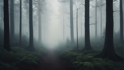 Fototapeta premium fog in the forest