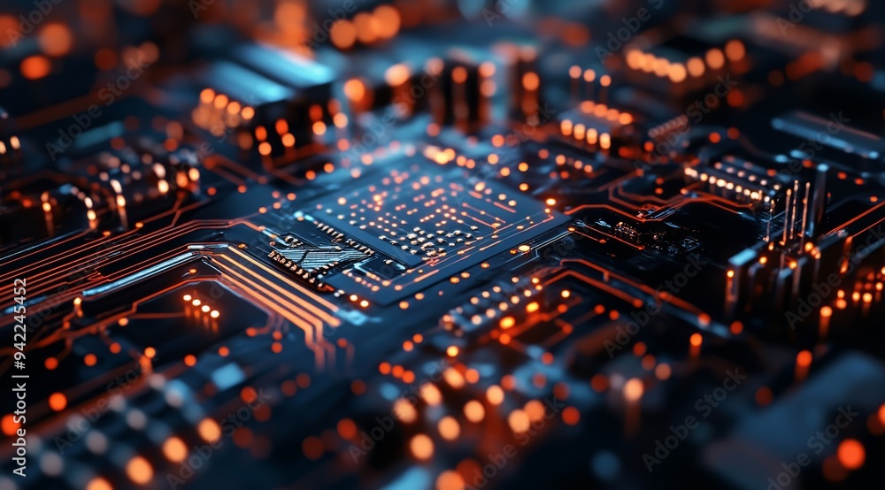 Poster delve into the intricate and fascinating details of modern microchip circuitry, which showcases cutt