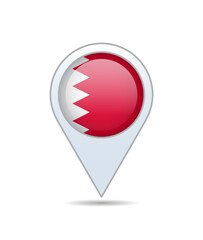 Bahrain - flag pin for map. Vector illustration.