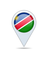 Namibia - flag pin for map. Vector illustration.