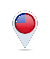  - flag pin for map. Vector illustration.