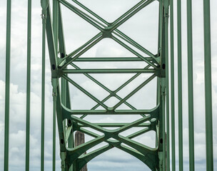 USA, Oregon, Newport. Yaquina Bay Bridge support structure. 