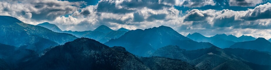 Panorama view of beautiful mountains