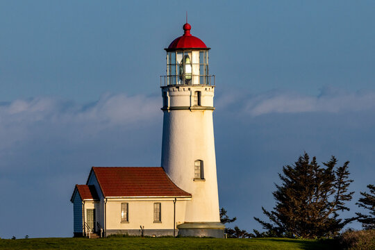 Lighthouse at Cape Blanco State Park, Oregon, USA.