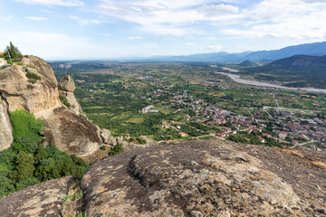 Panoramic view of Meteora Monasteries, Thessaly, Greece