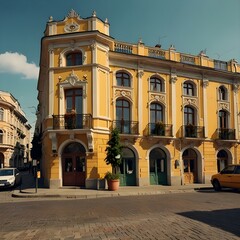 Naklejka premium view of the city hall