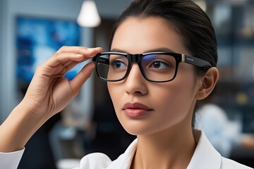 Stylish Hand Gripping Glasses for Observation and Examination