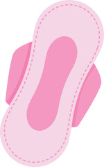 Pink menstrual pad designed for feminine hygiene and comfort during menstruation