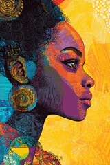 Black woman, pop art