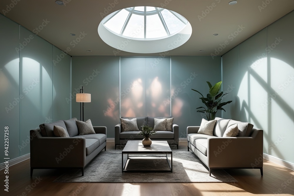 Aufkleber ethereal shadow overlay effect isolated on frosted background with dreamy light and shadows from vau