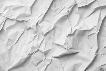 Obraz premium Abstract Crumpled White Paper Texture - Minimalist Background Design