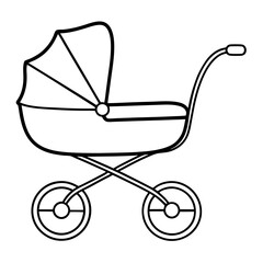 baby carriage illustration