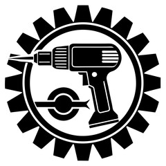 illustration of a pistol and a gun