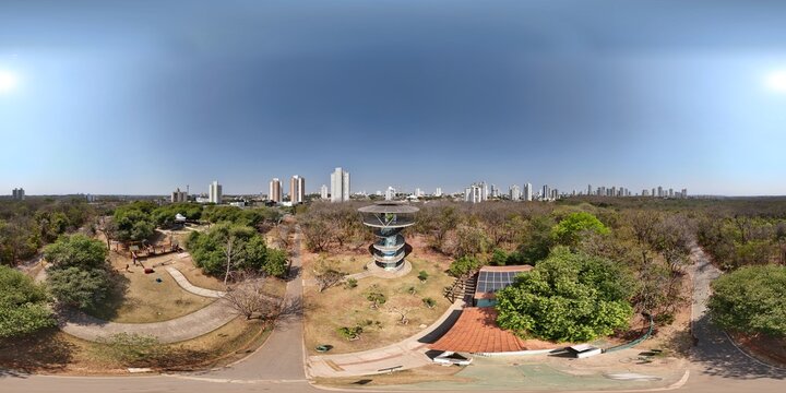 360 aerial photo taken with drone of Mirante do Parque M&atilde;e Bonif&aacute;cia in Cuiab&aacute;, Mato Grosso, Brazil