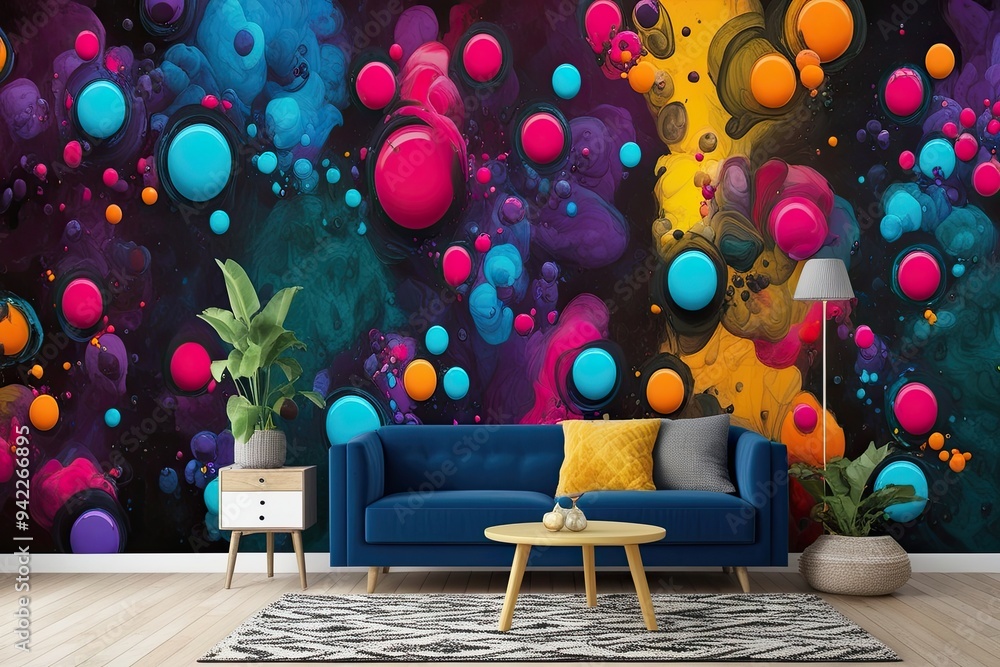 Poster captivating moody pop art ink application backdrop design