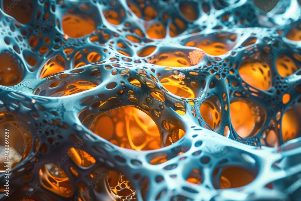 Aufkleber detailed view of a 3d printed item, suitable for technology and innovation concepts